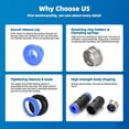 thumbnail image 4 of Push To Connect Fittings, ABS Material Splitter Tee Elbow Straight 40 Pieces Pneumatic Fitting Kit  for PU Nylon Pipe, 4 of 7