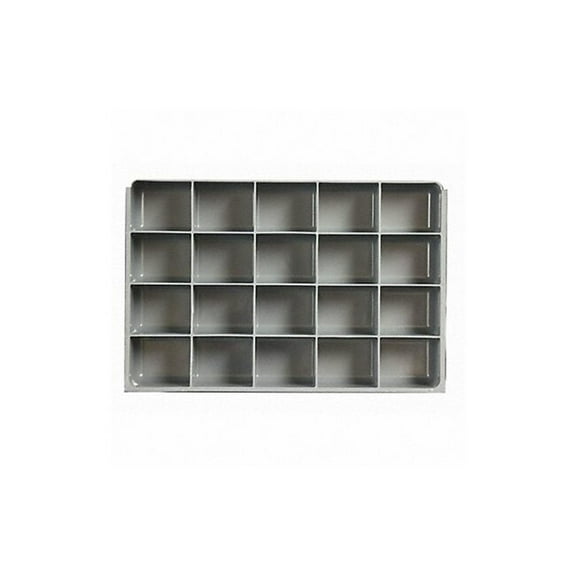 Compartment Drawer Insert with 20 compartments, Polypropylene, 3" H x 18 in W