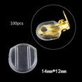 thumbnail image 1 of 100 almohadillas de silicona transparentes para pendientes, cómodas almohadillas para pendientes con clip ----A 14 mm x 12 mm --- Código de producto 67235 A 14 mm x 12 mm, 1 of 5