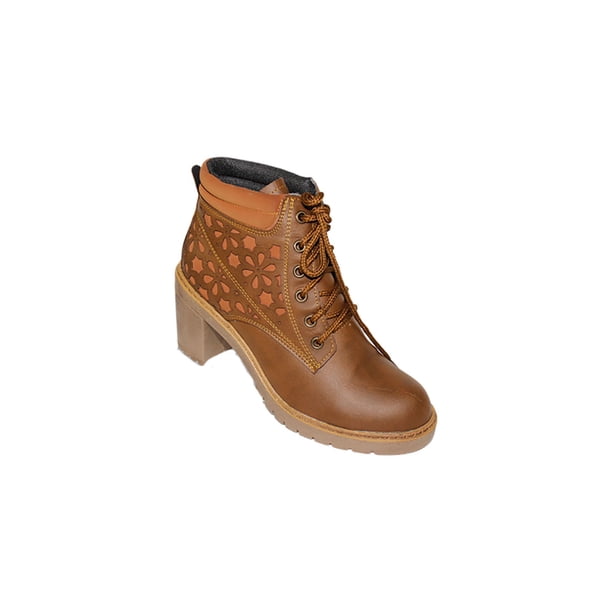 BOTA BOTIN CASUAL VESTIR LEON MUJER DAMA CAMEL CAFE 035 Leon 035p