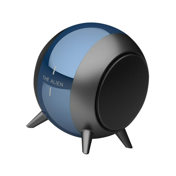 Seitruly Minialtavoz inalámbrico Bluetooth 5,0 Audio hogar exterior portátil Metal estéreo sonido Radio con carcasa bajo radiador al aire libre hogar Cables de audio/vídeo azul