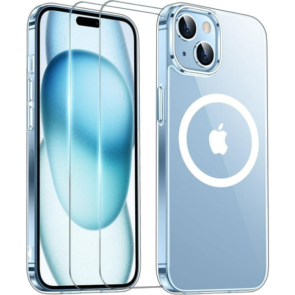 Clear Slim Thin Phone Case for iPhone 15 | Designed for iPhone 15 Case, Compatible with MagSafe, Military-Grade Shockproof, Non-Yellowing, 6.1inch