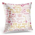thumbnail image 1 of BSDHOME Love Hand Drawn Romantic Lettering Symbol Pillow Case Pillow Cover 20x20 inch, 1 of 1