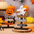 thumbnail image 4 of Letras de calabaza de Halloween, decoración de madera en forma de árbol, fantasma, decoración de mesa, Festival, Fiesta de muertos, decoración de día de truco o trato, 4 of 4