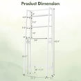 thumbnail image 3 of Gymax Étagère de Rangement au-Dessus de la Toilette à 3 Niveaux avec Barre Inférieure Réglable et Ajustable, 3 of 10