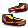 thumbnail image 4 of LED Taillights Assembly for BMW 3 Series F30 F35 F80 2012-2018, Sequential Turn Signal, Dragon Scales Smoked 1 Pair, 4 of 7