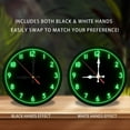 thumbnail image 2 of Green Neon Clock Wall Decor Modern Home 10-Inch Silent Wooden Wall Clock, Battery Operated (AA Batteries Not Included), Artistic Home Decor, 2 of 7
