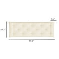 thumbnail image 5 of Claire Outdoor Cushion for Bench, Tufted White Oxford Fabric, 59 Inch, 5 of 6