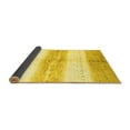 thumbnail image 2 of Ahgly Company Indoor Round Abstract Yellow Contemporary Area Rugs, 6' Round, 2 of 4