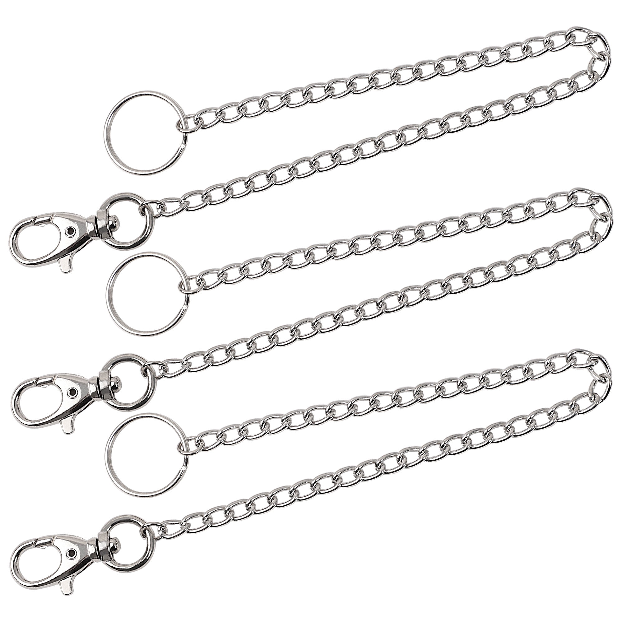 Lot De 24 Fermoirs Mousquetons Et Anneaux Métal Argenté TOAOB - 12x32mm + 12x25mm - Pour Clés, Bijoux DIY, Décoration - 9