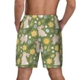 thumbnail image 4 of Uemuo Happy Easter Pattern Mens Swim Trunks Quick Dry Board Shorts with Mesh Lining, Stretch Beach Shorts Quick Dry No-Chafing Board Shorts-3X-Large, 4 of 9