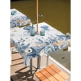 thumbnail image 2 of Outdoor Tablecloth with Umbrella Hole for Patio/Picnic/Party/Camping, Blue Jellyfish Coastal Waterproof Table Cloth Square Cover Washable, Beach Starfish Nautical Coral Shell (54"x 54"), 2 of 8