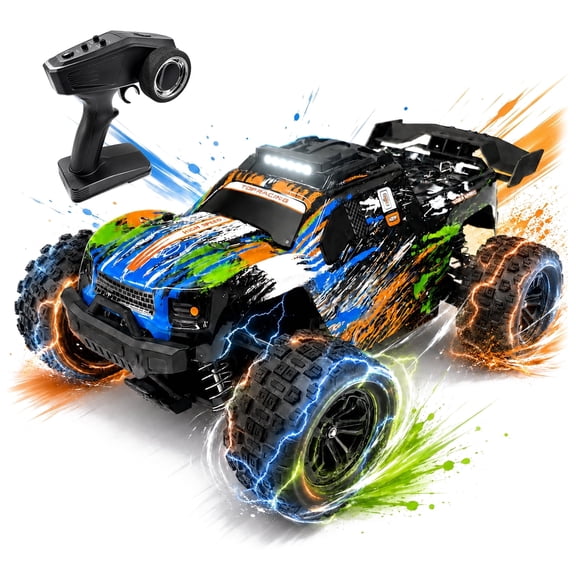 Yeahill 1:18 RC Car, 35 KM/H Remote Control Truck with 2 Batteries for 30 Min Playtime, Proportional Steering High Speed RC Cars for Adults and Kids