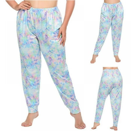 

DROPSHIPPING!Pajamas European American Tie-Dye Printing Sleep Trousers Personality Plus Size Casual Loose Pajamas Hot-Selling Pants