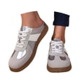 thumbnail image 3 of HXWCHs Women's Casual On Sneakers with Platform Sole for Comfort Walking and Loafers Style 9 Silver, 3 of 8