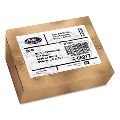 Avery 5526 White WeatherProof Labels, 51/2" x 81/2", 100 Labels