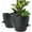 Black, variant on 10 inch Self Watering Planters, 2 Pack Large Plastic Plant Pots with Deep Reservior and High Drainage Holes for Indoor Outdoor Plants and Flowers, Speckled Grey