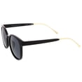 thumbnail image 3 of sunglassLA - Casual Metal Temple Square Lens Horn Rimmed Sunglasses 52mm - 52mm, 3 of 4