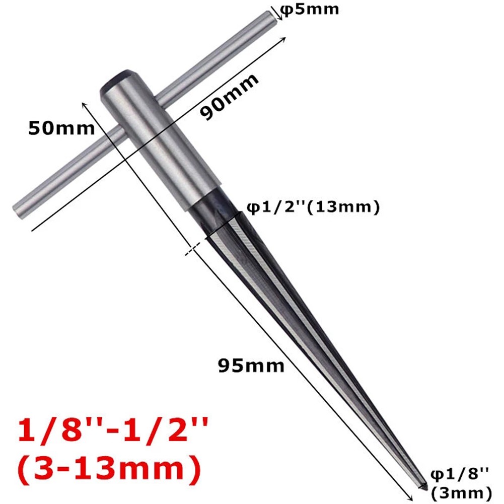 313mm&516mm Taper Reamer Hand Metal Reamer Deburring Enlarge Pin Hole