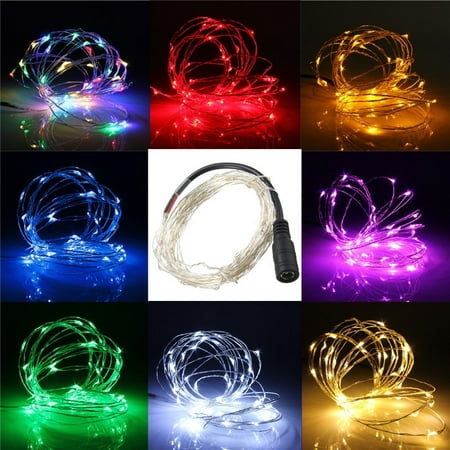 Waterproof DC12V 5M 50LED RGB String Light Copper Wire Fairy String Curtain Night Light Christmas Outdoor For Holiday Party Home Decoration College Dorm Room Accessory (Best College Dorm Rooms)