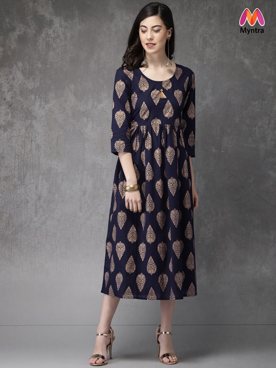 myntra midi dress