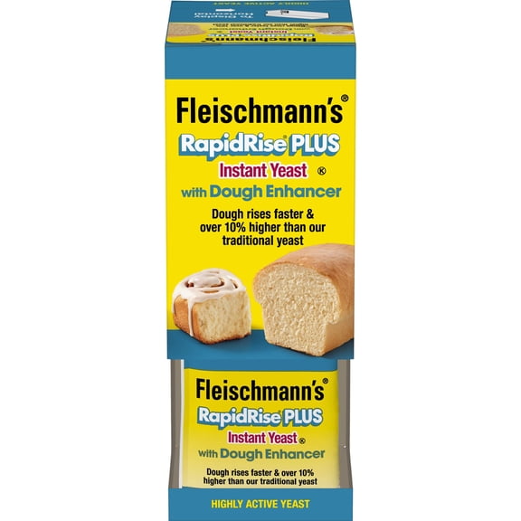 Pack Of 3 Fleischmann's RapidRise Plus Dry Yeast, 3 ct (Package May Vary)