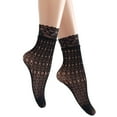 thumbnail image 5 of Stylish Sheer Mesh Patterned Short Socks for Women Lace Trim Ankle Socks for Party Outfit and Casual Gatherings, 5 of 9