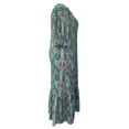 thumbnail image 3 of Women's Bohemian Paisley Print Midi Dress with Ruffle Hem Plus Size Full Length 100% Polyester Fabric for Everyday Wear, 3 of 8