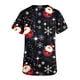 thumbnail image 5 of Pntutb Moda para mujer Camisetas de manga corta con cuello en V Uniforme de trabajo Estampado de Navidad con tops de blusa de bolsillo Pntutb Pntutb-5675, 5 of 5