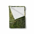 thumbnail image 2 of Hobbits Soft Flannel Fleece Throw Blanket, Falls of Rivendell Multnomah Waterfall Oregon Hobbit Elf Path Bridge Scene Image, Cozy Plush for Indoor and Outdoor Use, 60" x 80", Green, by Ambesonne, 2 of 6