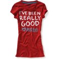 thumbnail image 1 of Aeropostale Mujeres I've Been Really Good Dorm Pajama Sleep T-shirt, Rojo, Small Aeropostale Camiseta de manga corta, 1 of 1
