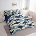 thumbnail image 2 of Feelyou Wave Ocean Fish Twin Bedding Sets for Boys Girls, Tropical Beach Underwater Bedding Comforter Set, Navy Beige, Blue Reversible, 7 Pieces, 2 of 7