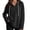 Black, variant on Tqcoqu Women's Waffle Knit Henley Button Hoodie,Drawstring V Neck Drop Shoulder Long Sleeve Casual Pullover Tops,Beige Women's S-XXL