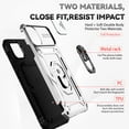 thumbnail image 4 of for iPhone 12 Mini Case Heavy Duty Military Grade Protection,Camera Lens Slide Protection & 360°Rotate Magnetic Car Mount Holder Kickstand Rugged Shockproof Drop Hard Shell,Silver, 4 of 8
