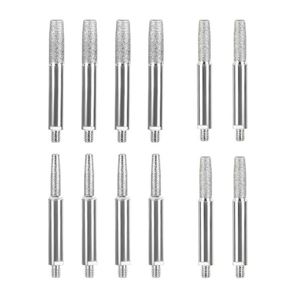 12x Carborundum Chainsaw Sharpener Bits Set 3 Sizes (5/32", 3/16", 7/32") for Hand Crank Chain Saw Sharpeners