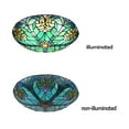 thumbnail image 3 of Tiffany Style Ceiling Light Fixtures 16” Wide Stained Glass Lamp Shade 2-Light Classical Victorian Style Semi Flush Mount Ceiling Light, 3 of 7