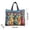 M, variant on Funny Chicken Quilted Tote Bag with Chick Print Whimsical Rooster Patchwork Shoulder Bag Large Handbag for Market Beach