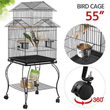 Picture of vidaXL Outdoor Aviary Walk-in Aviary with Hinged Door Large Bird Cage ...