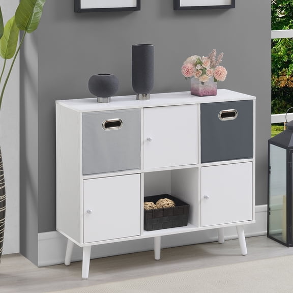 3 Door Cabinet Console Table - Modern Storage Unit for Living Room