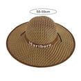 thumbnail image 3 of Sun Hats for Women Wide Brim Straw Hat Summer Beach Hat for Travel Outdoor, 3 of 5