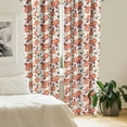 thumbnail image 2 of Ambesonne Hawaii Window Curtains, Aloha State Foliage, Each 28" W x 84" L, Orange Ruby Dark Taupe, 2 of 4