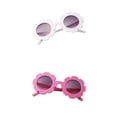thumbnail image 3 of 2 gafas de sol redondas UV400 para bebés y niños pequeños, regalo Rosa + blanco, 3 of 6