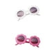 thumbnail image 3 of 2 gafas de sol redondas UV400 para bebés y niños pequeños, regalo Rosa + blanco, 3 of 6