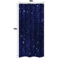 thumbnail image 2 of Small Rv Stall Night Sky Star Shower Curtain (No Glitter) 36Wx72H Inch Dark Blue Cosmic Starry Fantasy Galaxy Universe Space Camping Fabric Waterproof Bathroom Home Decor 7 Plastic Hooks, 2 of 4