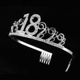 thumbnail image 5 of Crystal Birthday Crown Princess Birthday Tiara Hair Accessories Happy Birthday Crown Tiara for Women (20/21/30/40/50 Birth Crown), 5 of 8