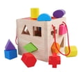 thumbnail image 1 of Juguete de desarrollo de bloques geométricos Habilidad fina para favores preescolar 17 hoyos Zulema juego de clasificación de formas de color, 1 of 8
