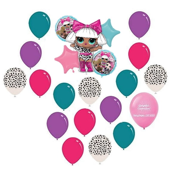 DalvayDelights Birthday Party L.O.L. Suprise Surprise Diva Balloons Bouquet Decorations Supplies Bundle XL SUPERSHAPE