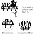 thumbnail image 3 of Hook Hanger Wall Key Holder Metal Decorative Coat Hanger with Sweet Home and Dogs Design Organizer Rack with 6 Hooks, 3 of 4