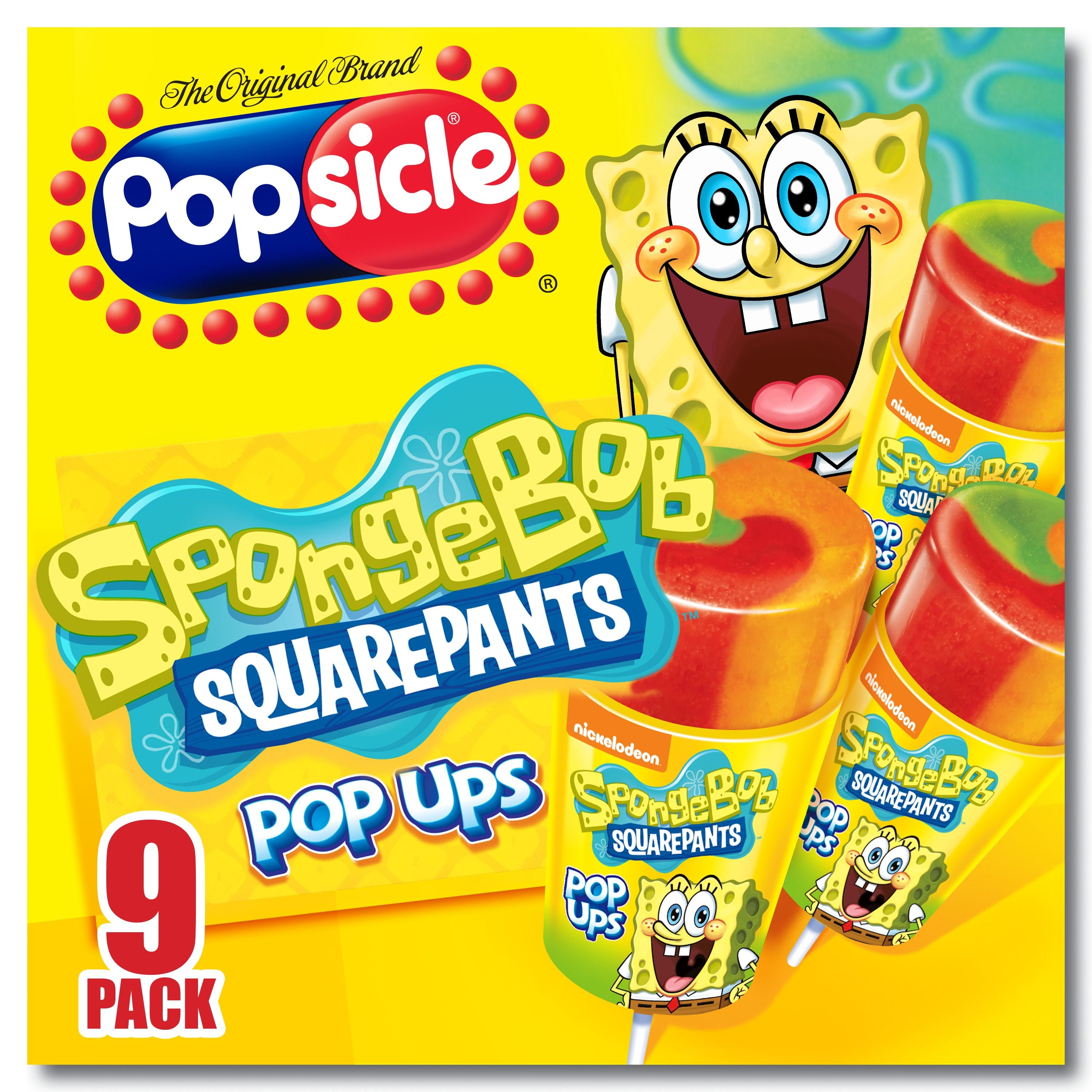 Popsicle Pop Ups SpongeBob SquarePants 2.75 fl oz Each, 9 Pack