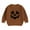 Brown Yellow, variant on Child Halloween Sweaters 3M-5T Long Sleeve Round Neck Pumpkin Face Embroidery Knit Tops Toddler Boys Girls Knitwear